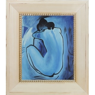 La Pastiche Blue Nude with Constantine Frame, 12.5" x 14.5" - Bed Bath